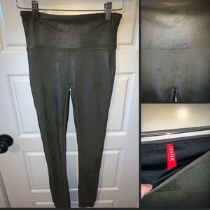 Spanx Green High-Waisted Leggings size small